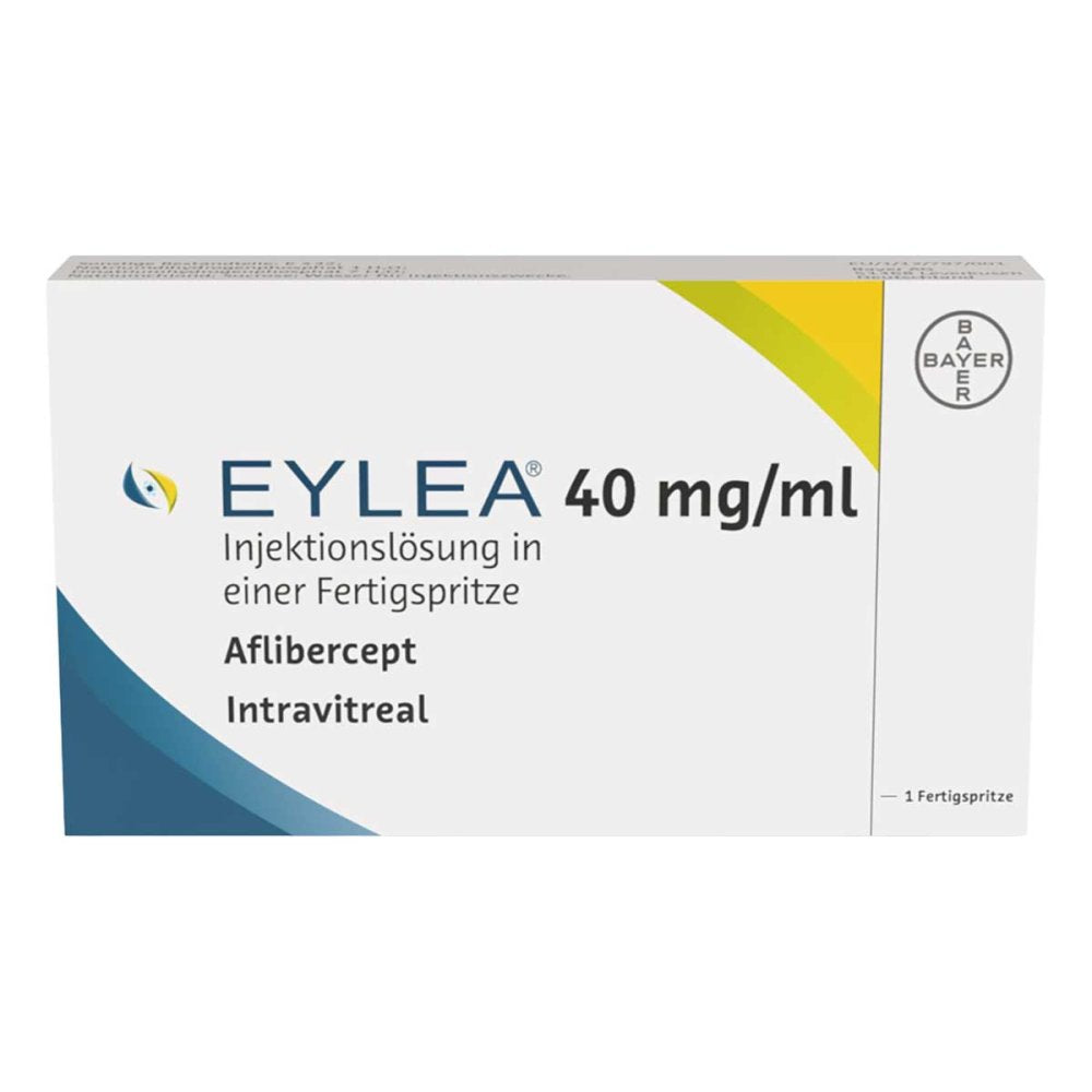 Das Produktfoto zeigt Eylea 40 Mg/Ml Injektionslösung I.E.Fertigspr. (1 stk) PZN 15433118