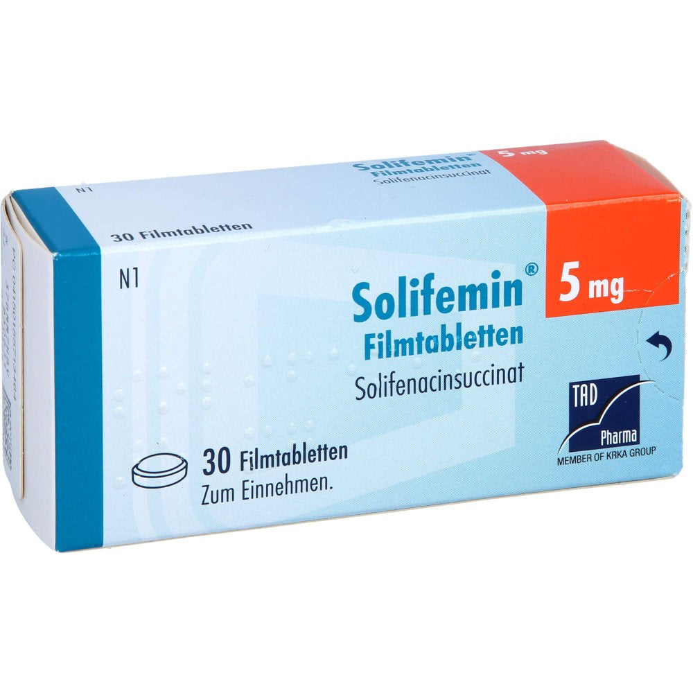 Das Produktfoto zeigt Solifemin 5 Mg Filmtabletten (30 stk) PZN 15571346