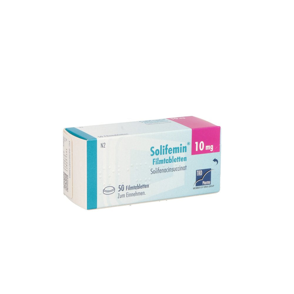Das Produktfoto zeigt Solifemin 10 Mg Filmtabletten (50 stk) PZN 15571398
