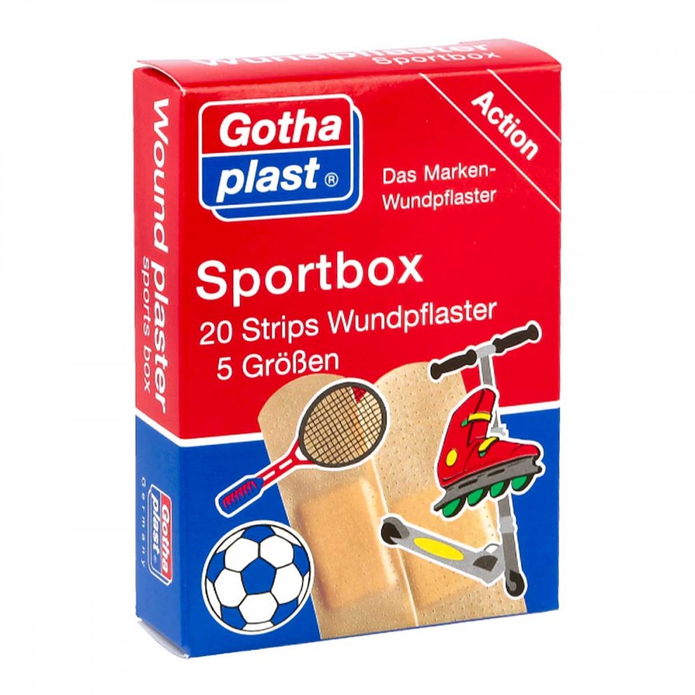 Das Produktfoto zeigt Gothaplast Sportbox Strips 5 Größen (20 stk) PZN 15575640