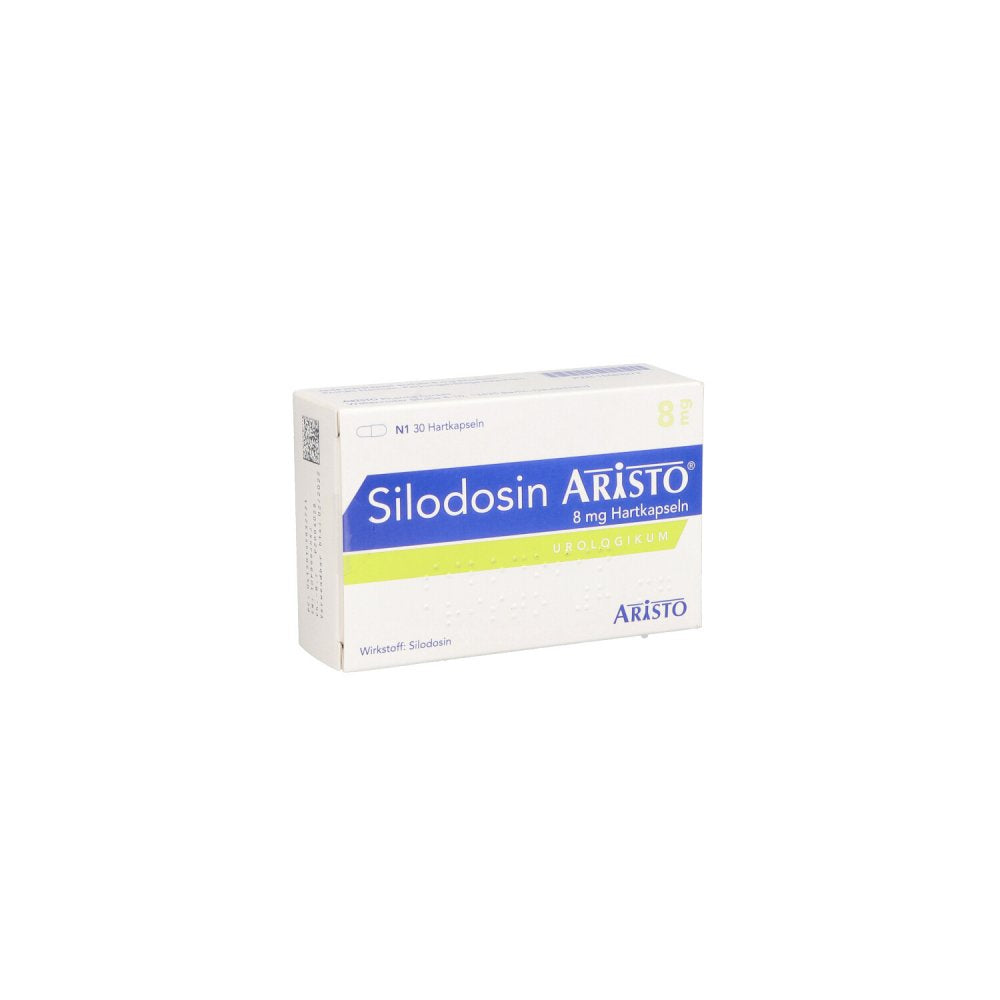 Das Produktfoto zeigt Silodosin Aristo 8 Mg Hartkapseln (30 stk) PZN 15583272