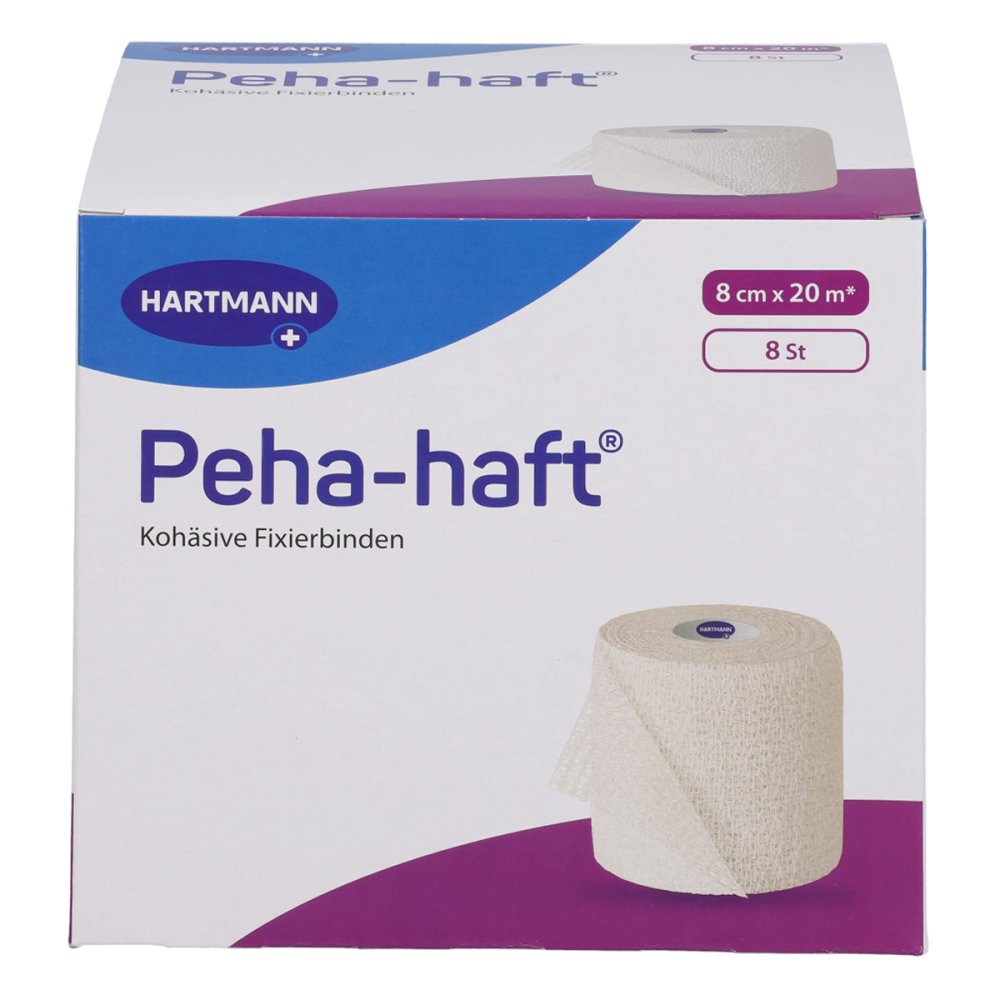 Das Produktfoto zeigt Peha-Haft Fixierbinde Latexfrei 8 Cmx20 M (8 stk) PZN 15615204