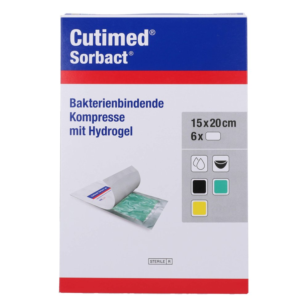 Cutimed Sorbact Gel Kompressen 15x20 Cm (6 stk)