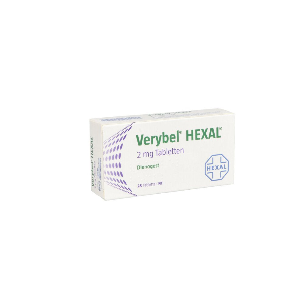 Das Produktfoto zeigt Verybel Hexal 2 Mg Tabletten (28 stk) PZN 15741038