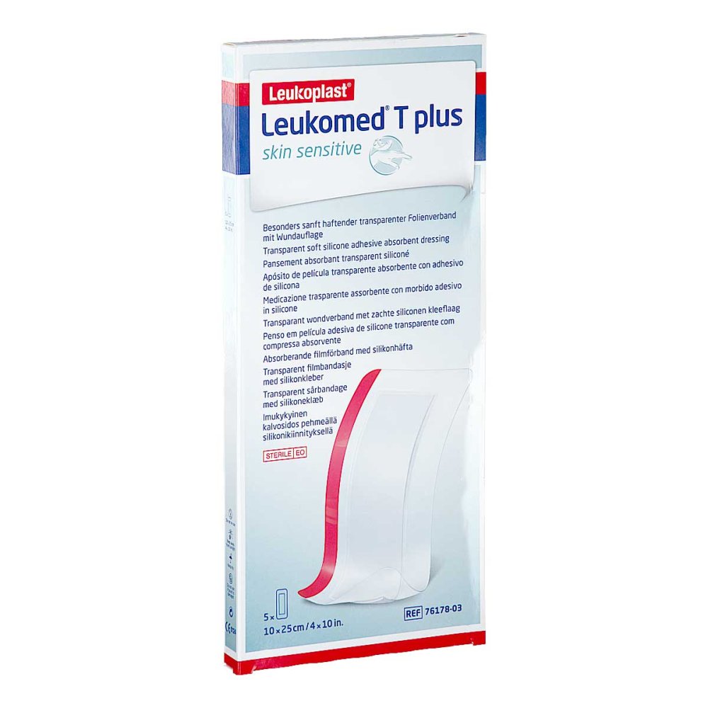 Leukomed T Plus Skin Sensitive Steril 10x25 Cm (5 stk)