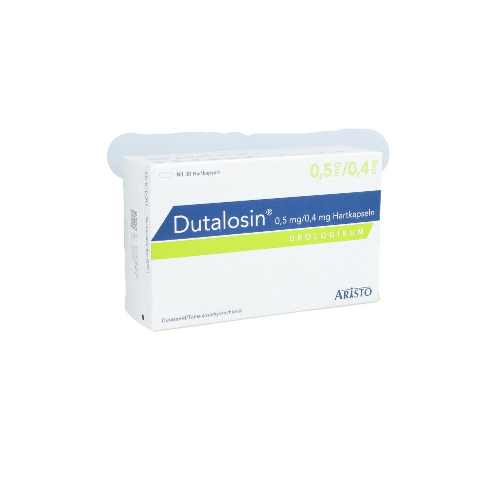 Das Produktfoto zeigt Dutalosin 0,5 Mg/0,4 Mg Hartkapseln (30 stk) PZN 15866426