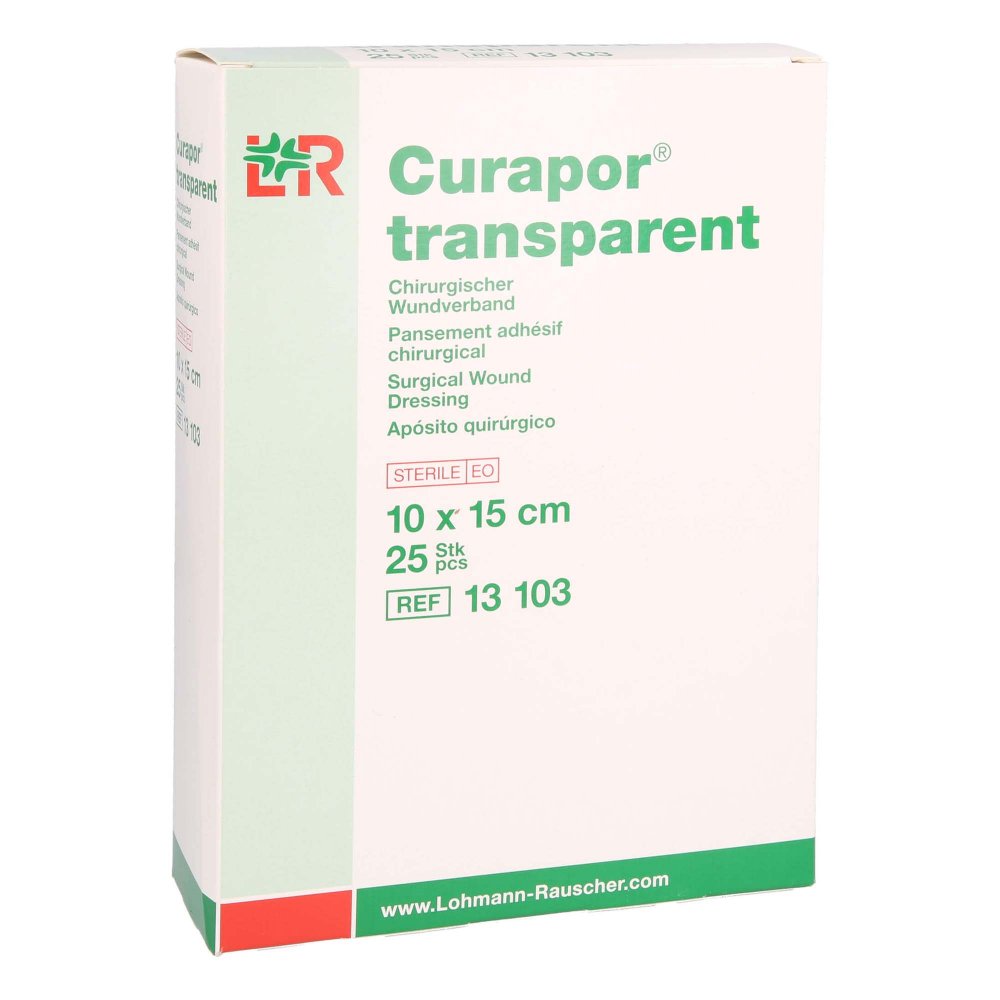 Curapor Wundverband Steril Transparent 10x15 Cm (25 stk)