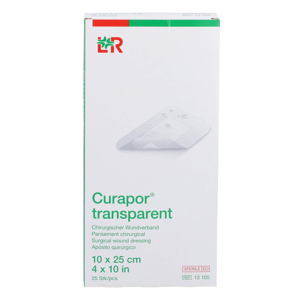 Curapor Wundverband Steril Transparent 10x25 Cm (25 stk)