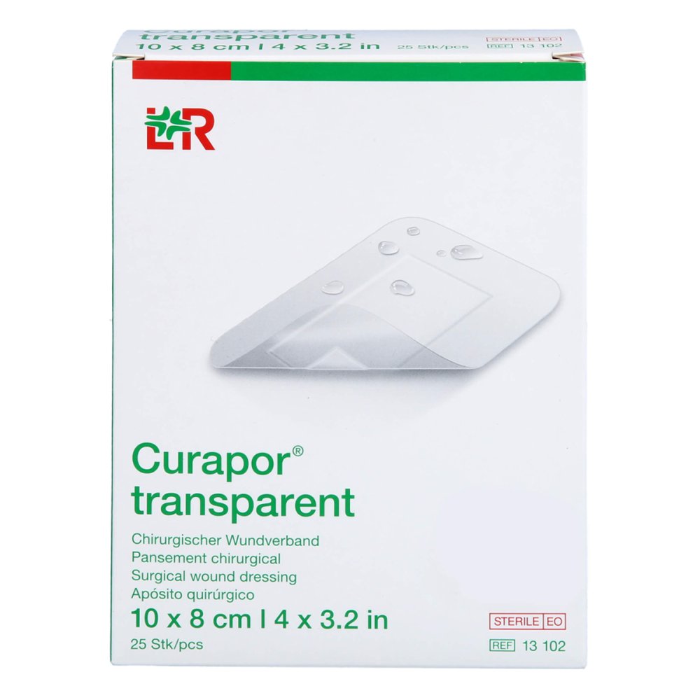 Curapor Wundverband Steril Transparent 8x10 Cm (25 stk)