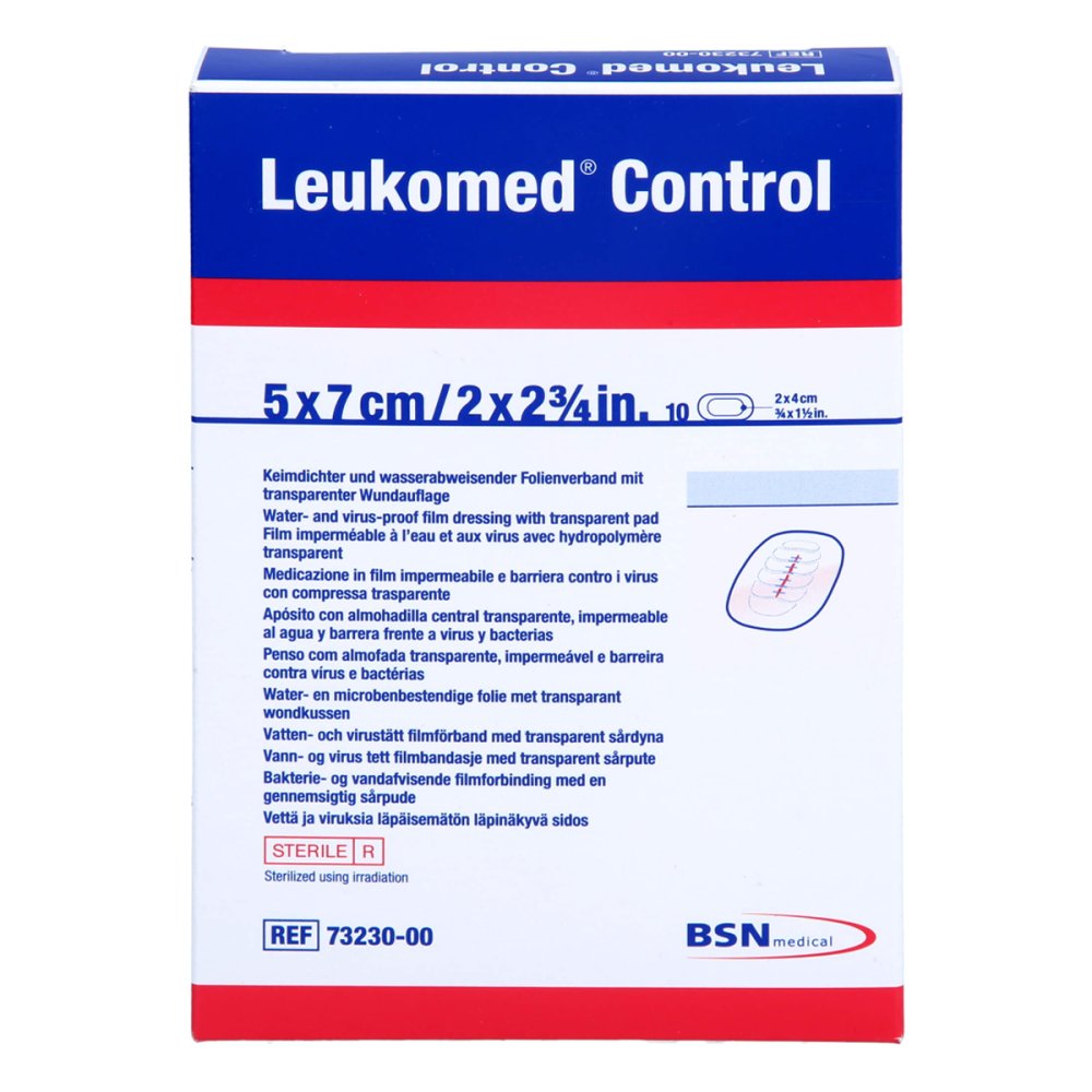 Leukomed Control Folienverband 5x7 Cm (10 stk)