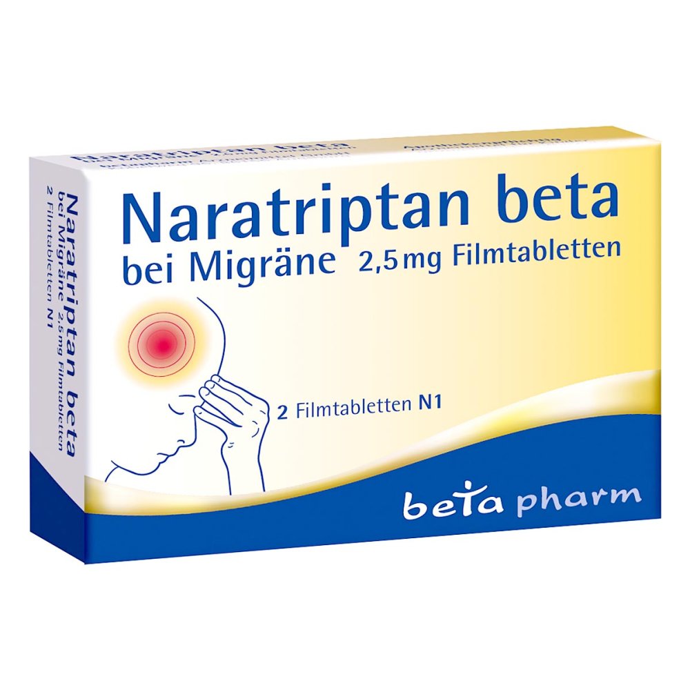 Naratriptan Beta Bei Migräne 2,5 Mg Filmtabletten (2 stk)