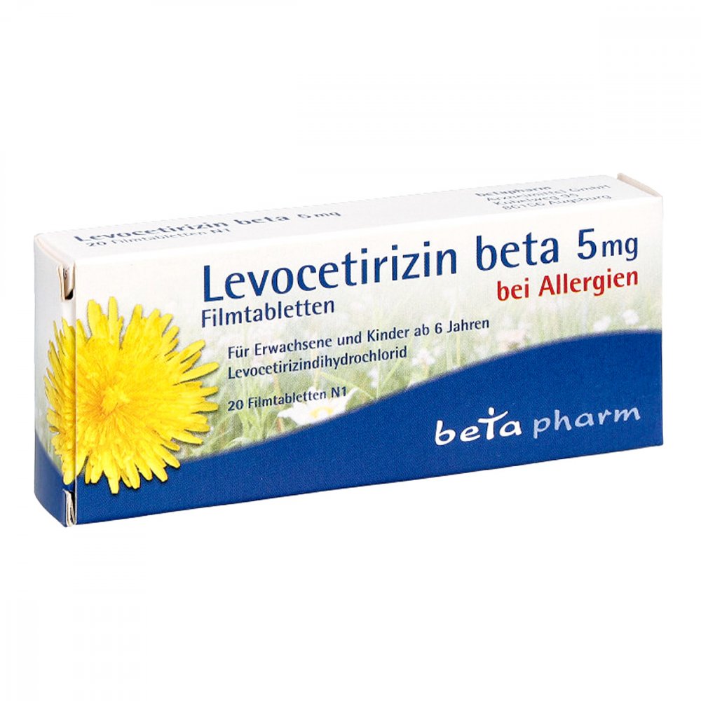 Levocetirizin Beta 5 Mg Filmtabletten (20 stk)