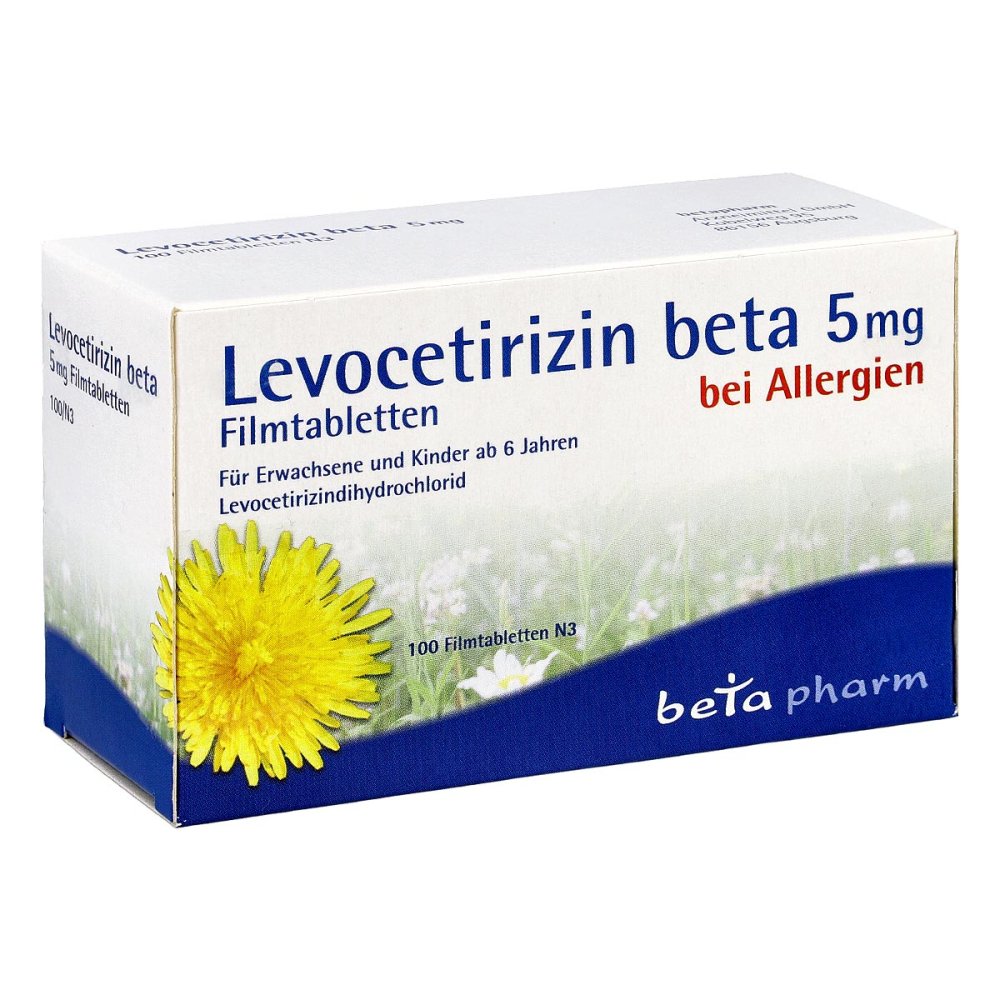 Levocetirizin Beta 5 Mg Filmtabletten (100 stk)