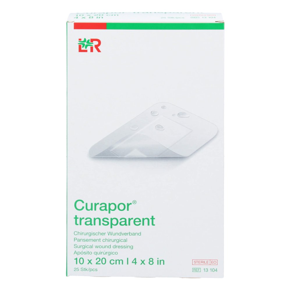 Curapor Wundverband Steril Transparent 10x20 Cm (25 stk)