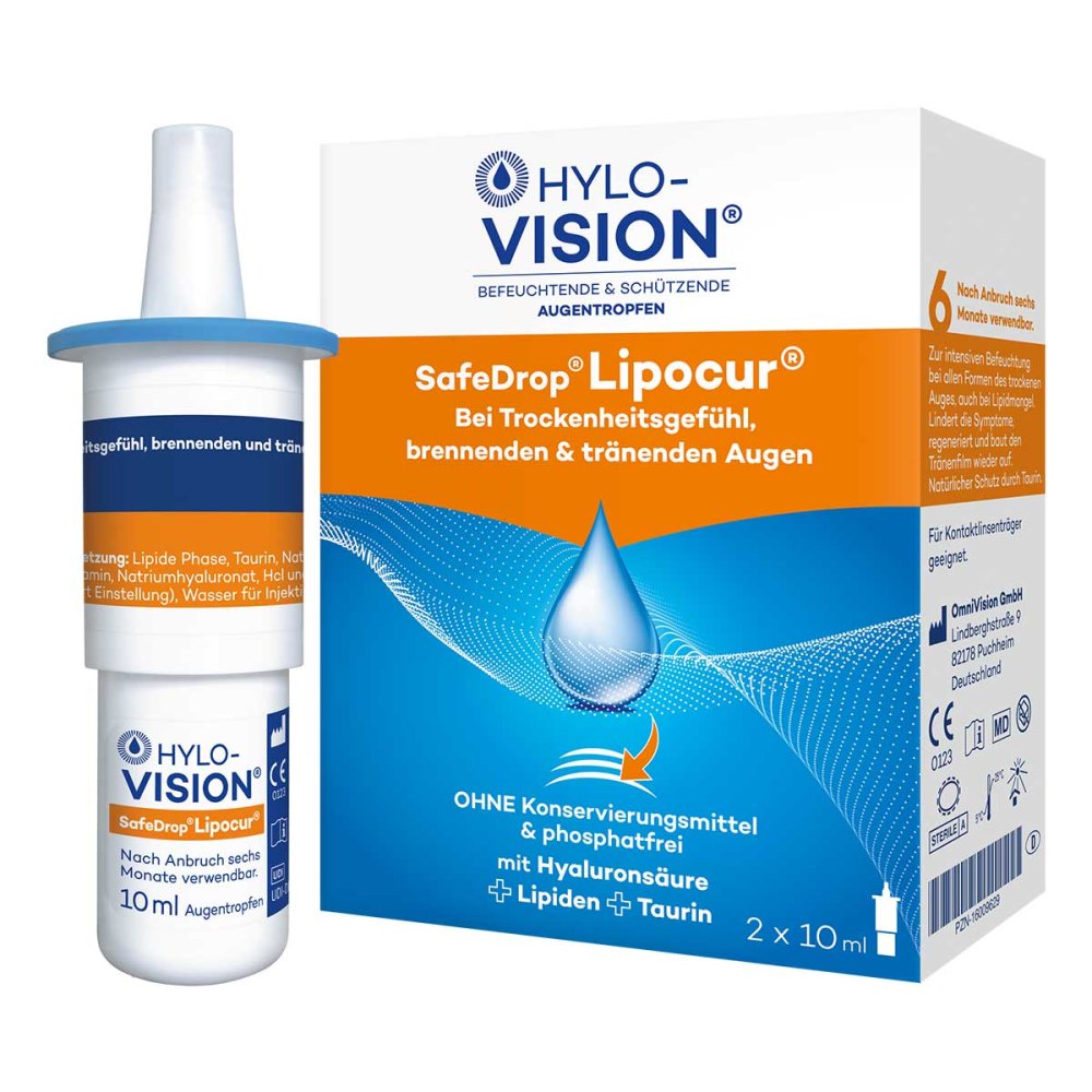 Hylo-Vision Safedrop Lipocur Augentropfen (2X10 ml)