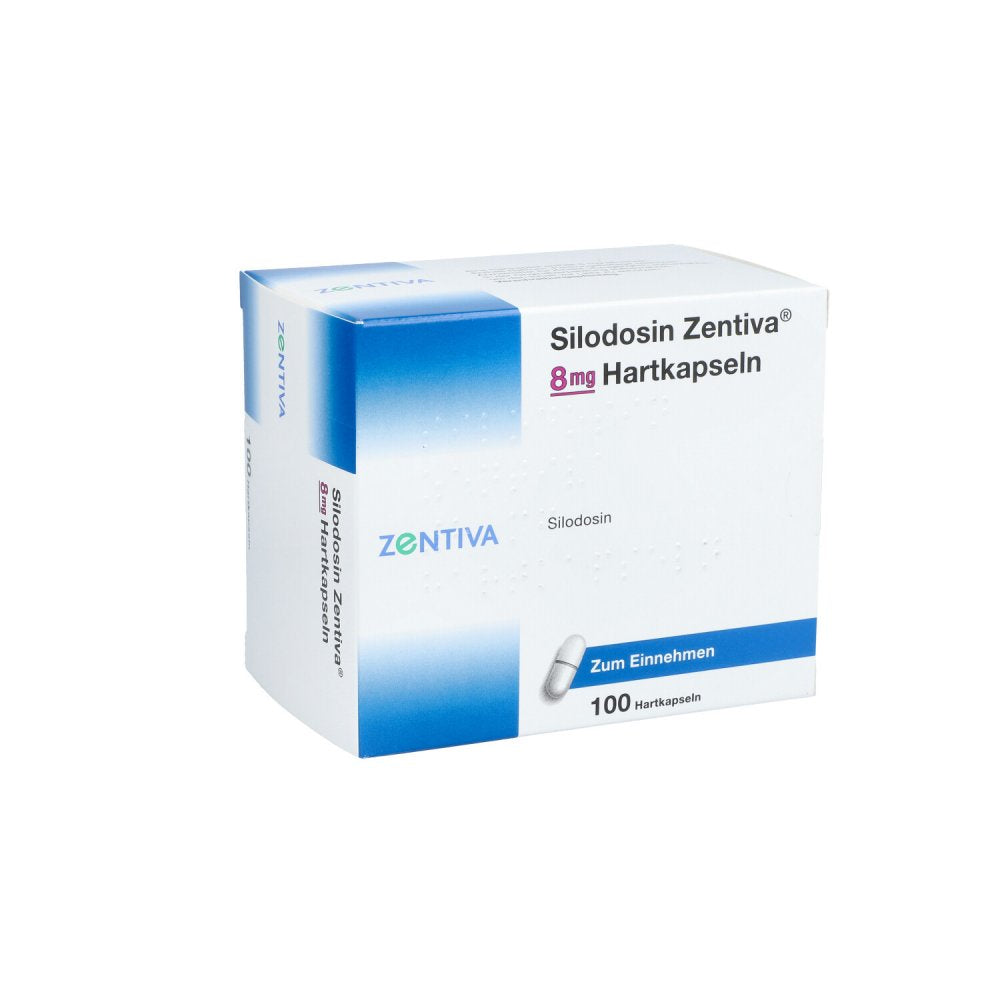 Das Produktfoto zeigt Silodosin Zentiva 8 Mg Hartkapseln (100 stk) PZN 16010302