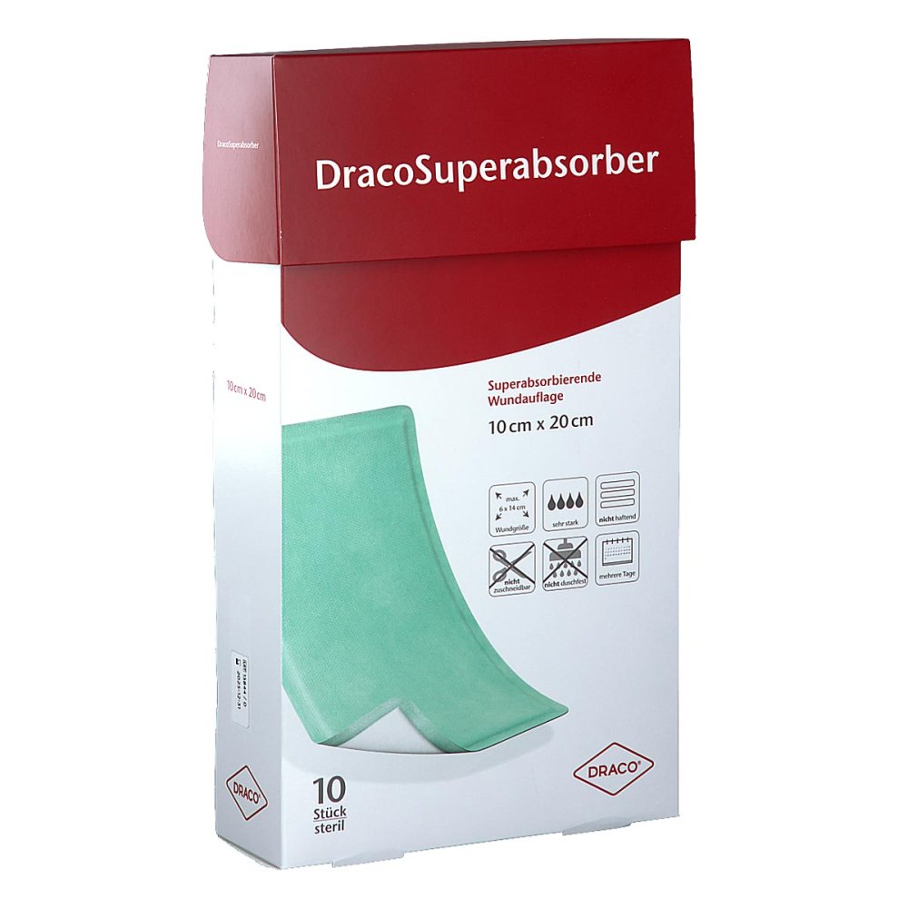 Dracosuperabsorber 10x20 Cm Wundauflage (10 stk)