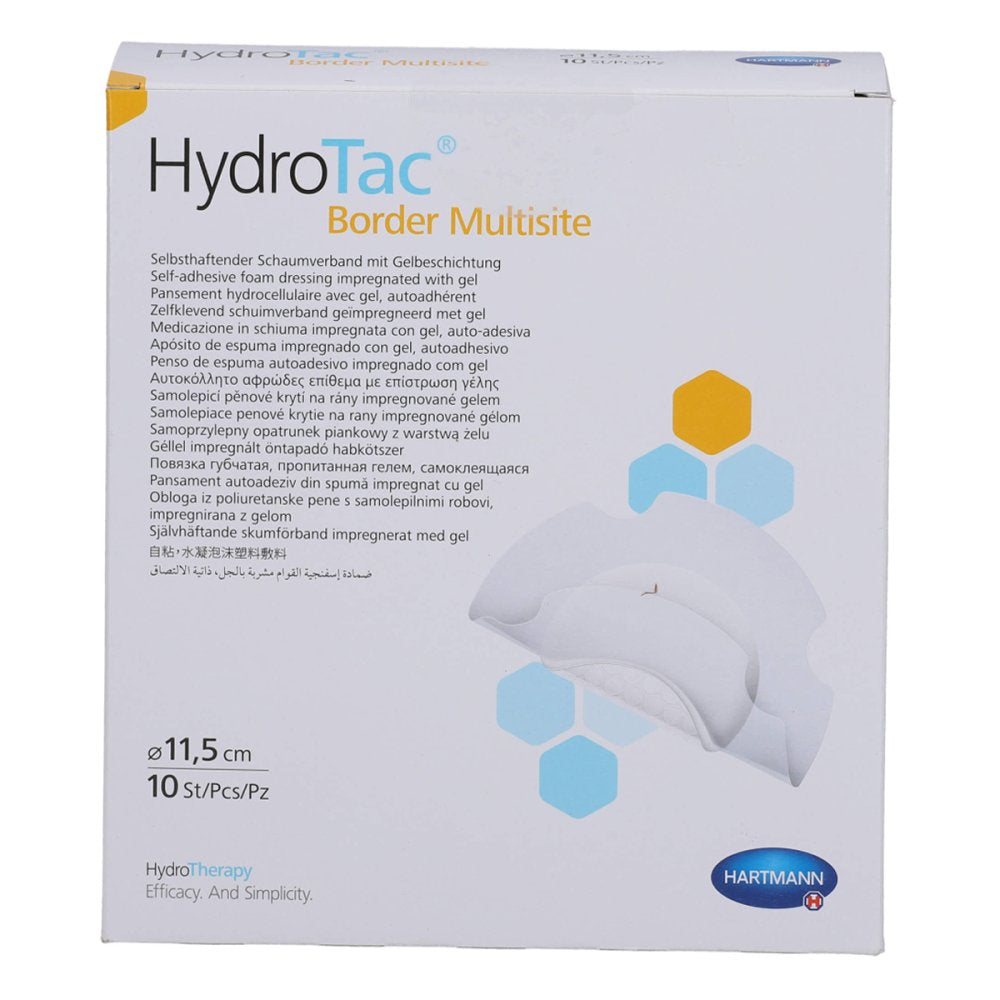 Das Produktfoto zeigt Hydrotac Border Multisite Schaumverband 11,5 Cm (10 stk) PZN 16129486
