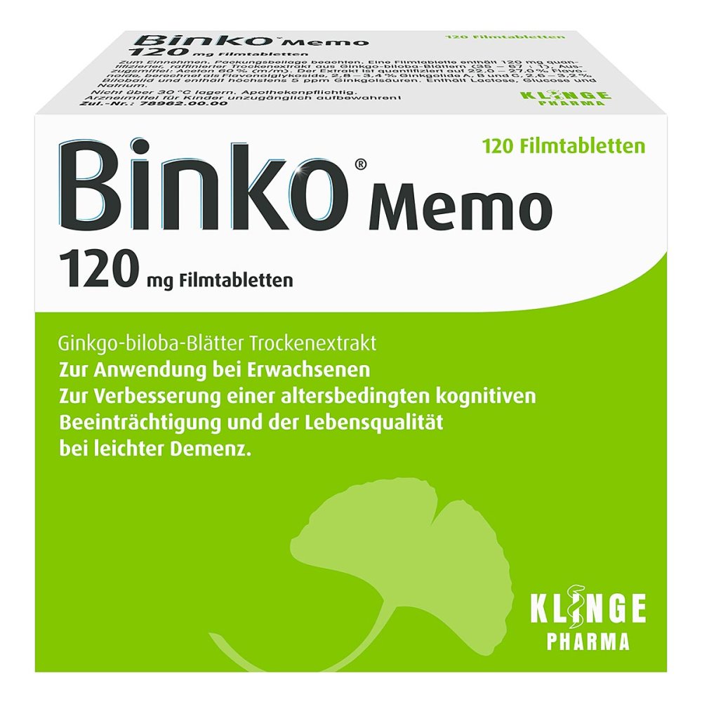 Binko Memo 120 Mg Filmtabletten (120 stk)