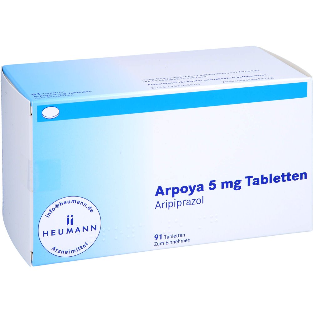 Das Produktfoto zeigt Arpoya 5 Mg Tabletten (91 stk) PZN 16197714