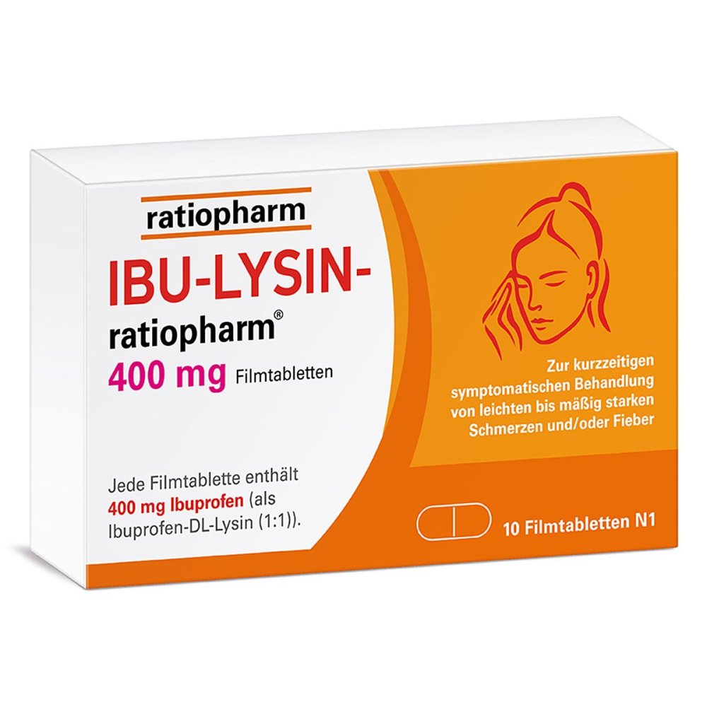 Ibu-Lysin-Ratiopharm 400 Mg Filmtabletten (10 stk)