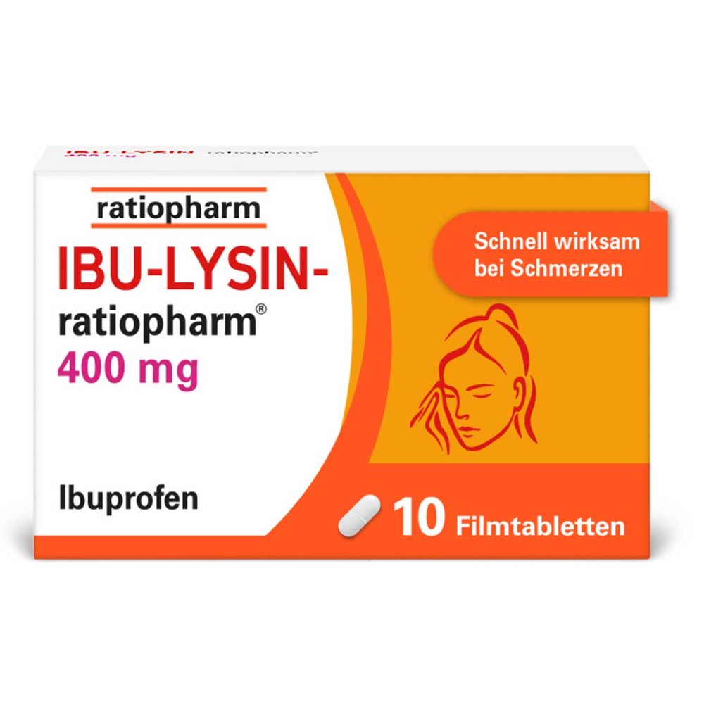 Ibu-Lysin-Ratiopharm 400 Mg Filmtabletten (10 stk)