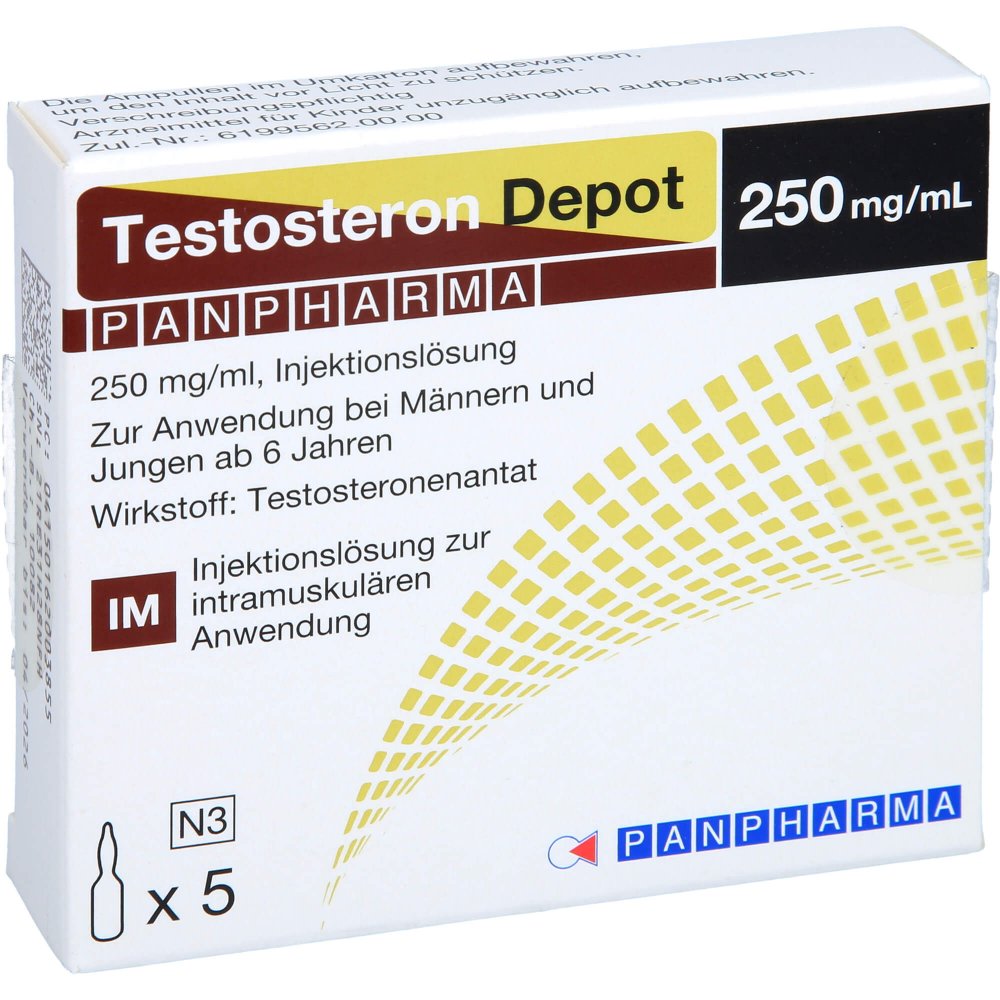 Testosteron Depot Panpharma 250 Mg/Ml Inj.-L.Amp. (5X1 ml)