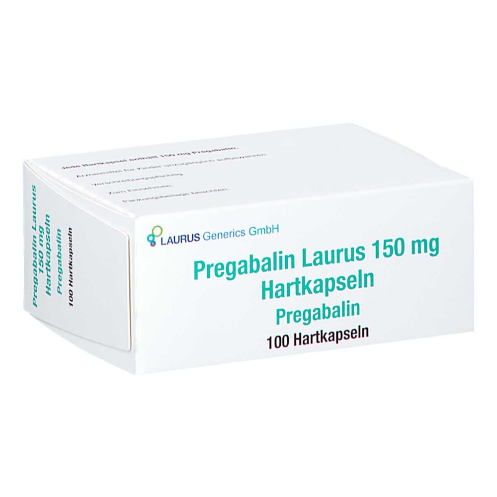Das Produktfoto zeigt Pregabalin Laurus 150 Mg Hartkapseln (100 stk) PZN 16241059