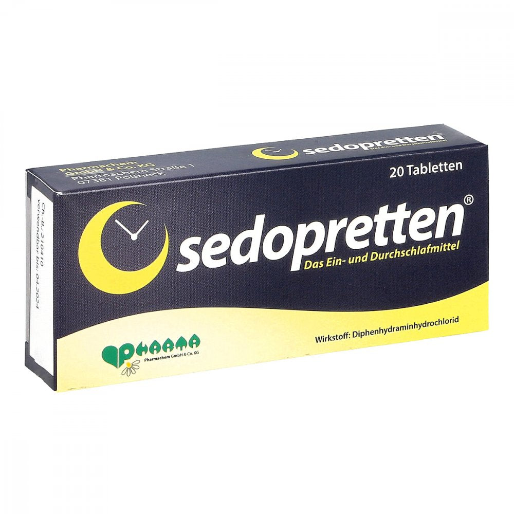 Das Produktfoto zeigt Sedopretten 50 Mg Tabletten (20 stk) PZN 16245175