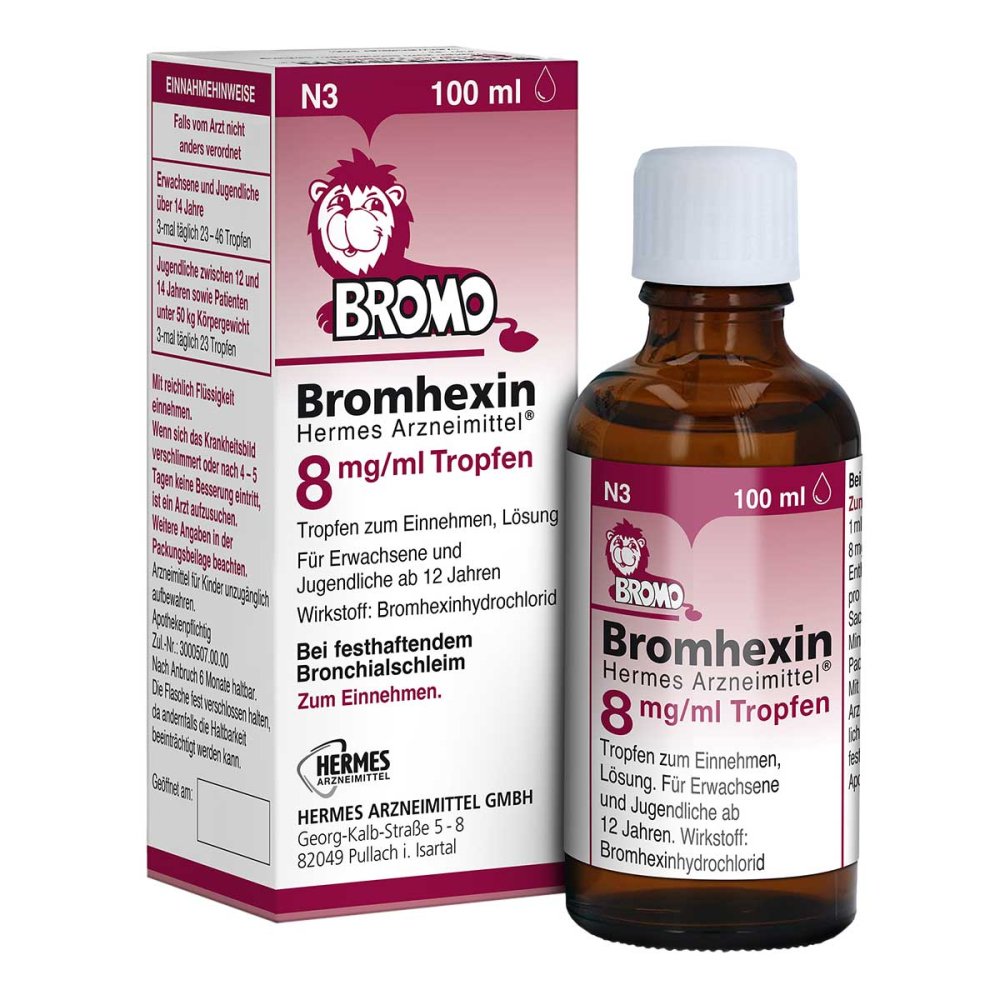 Bromhexin Hermes Arzneimittel 8 Mg/Ml Tropfen (100 ml)