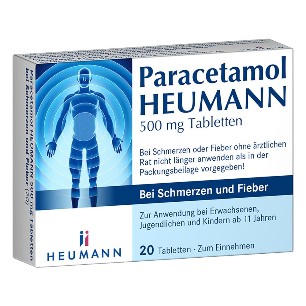 Paracetamol Heumann 500mg Tab.B.Schmerzen U.Fieber (20 stk)
