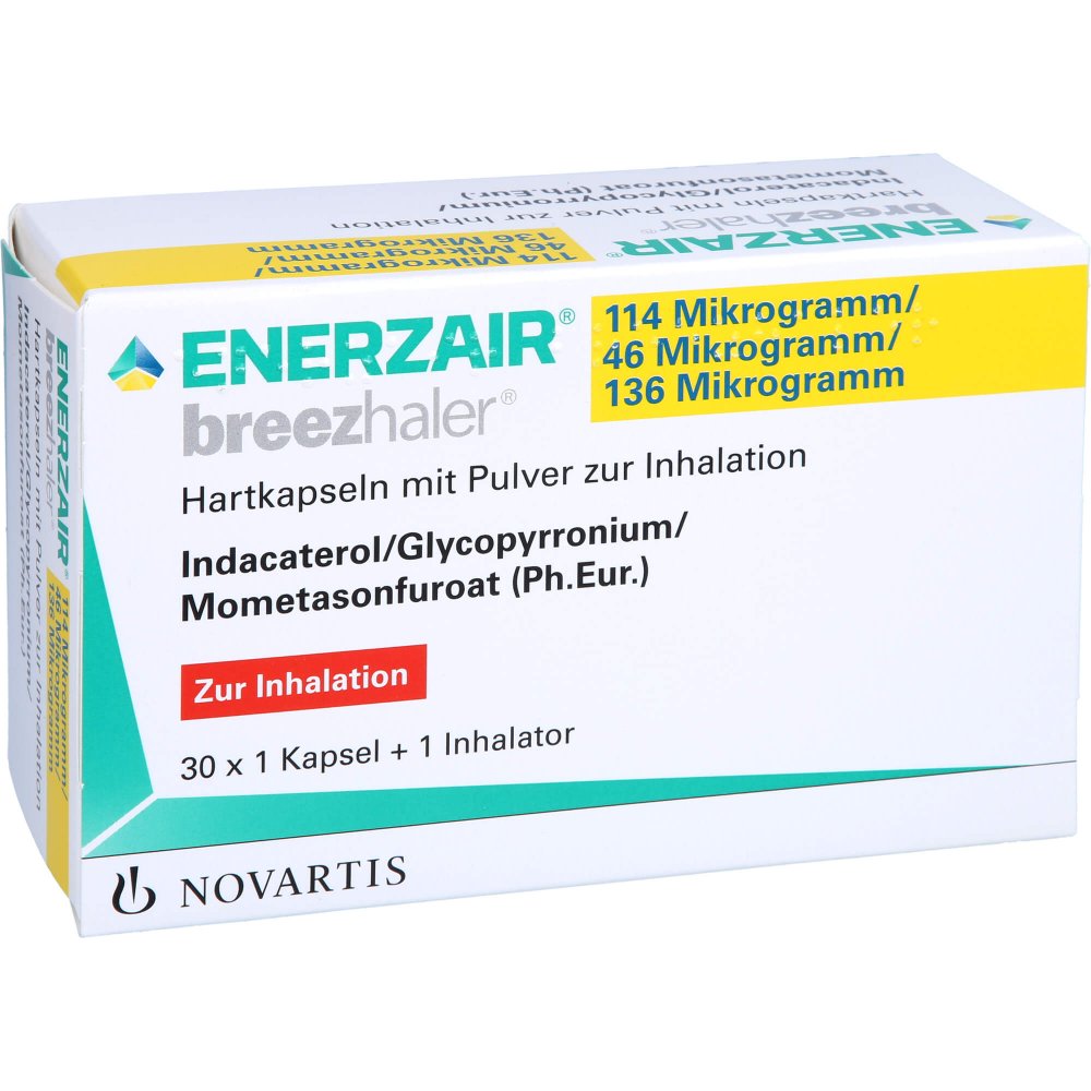 Enerzair Breezhaler 114μg/46μg/136μg Hkp.P.Z.Inh. (30 stk)
