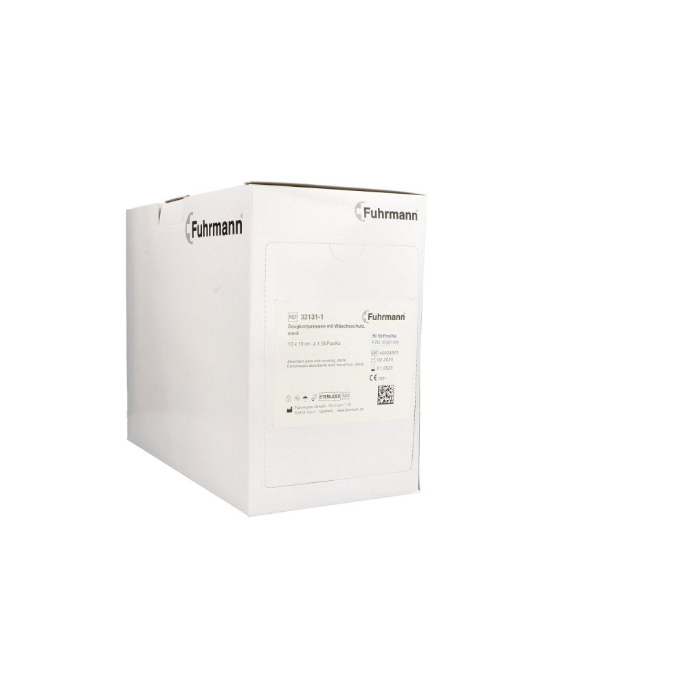 Saugkompressen Steril 10x10 Cm Mit Wäscheschutz (50 stk)