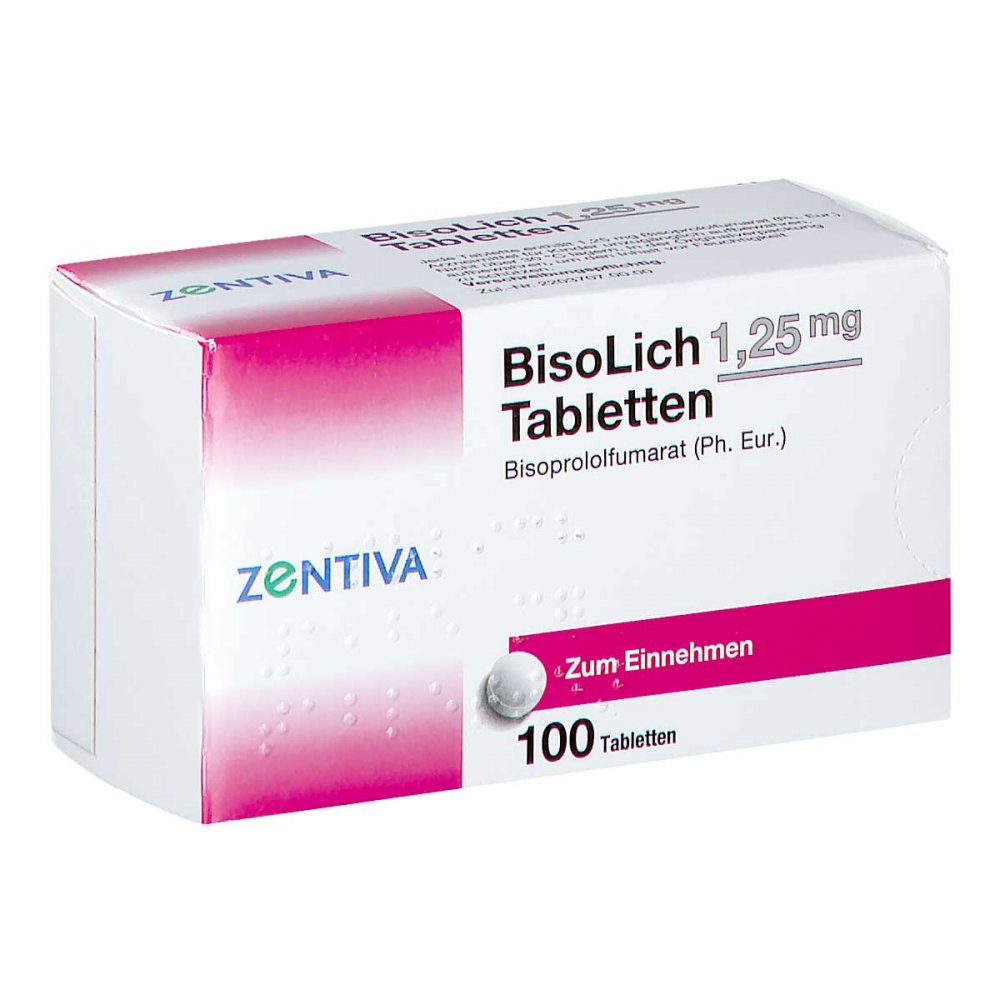 Bisolich 1,25 Mg Tabletten (100 stk)