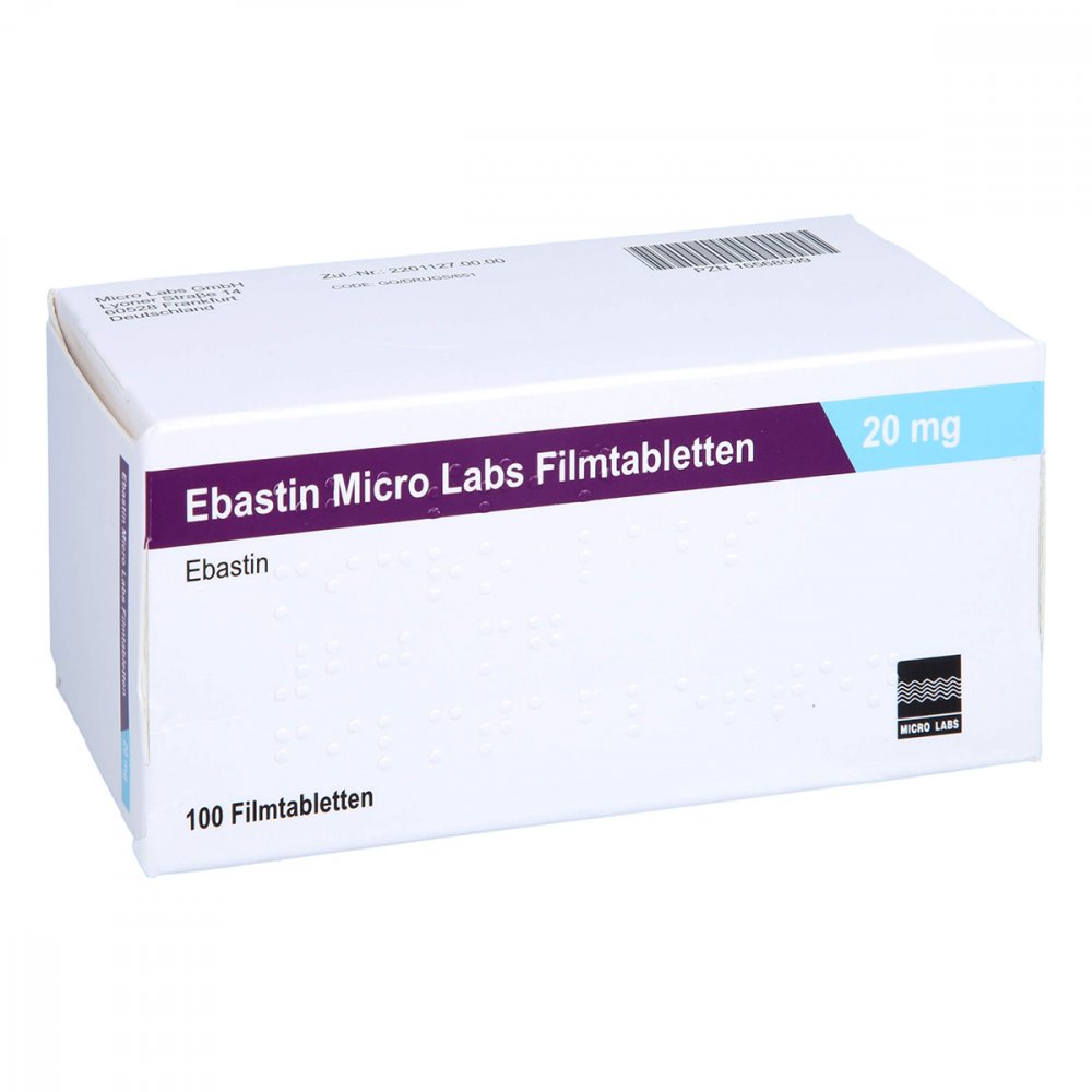 Ebastin Micro Labs 20 Mg Filmtabletten (100 stk)