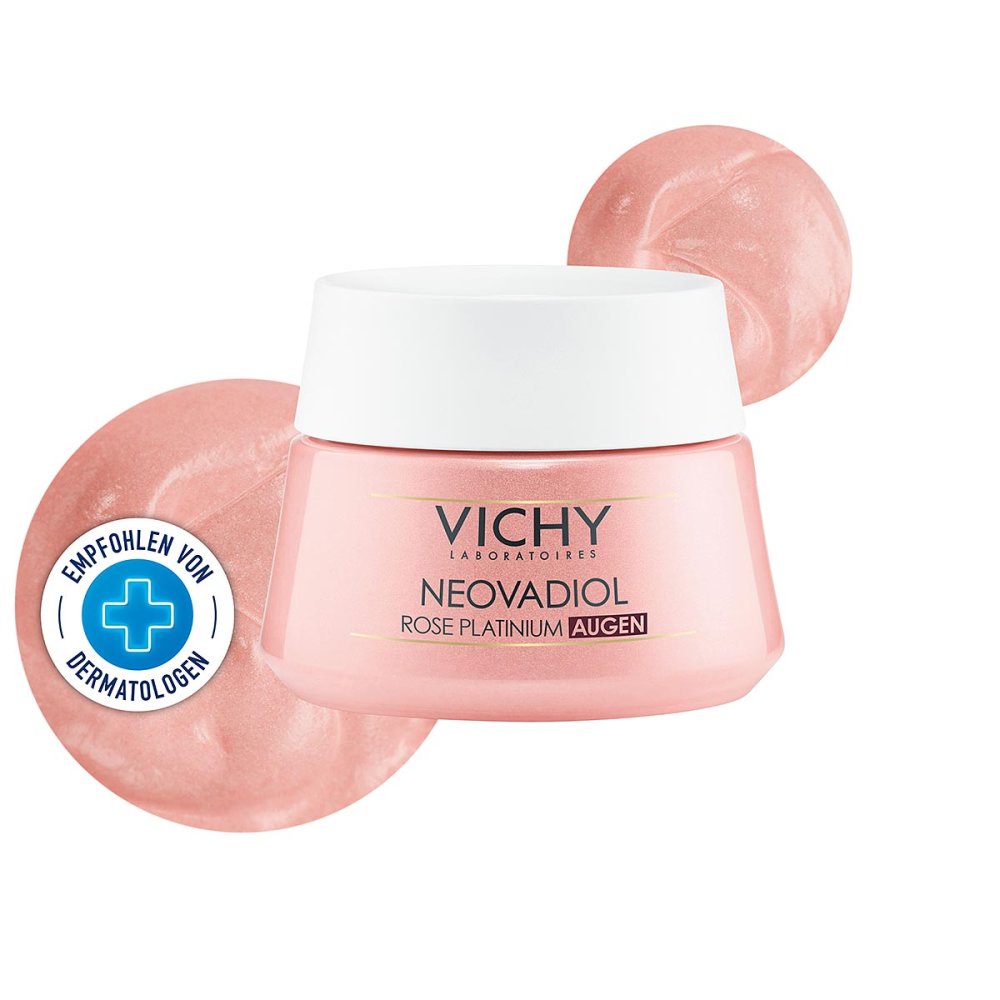 Das Produktfoto zeigt Vichy Neovadiol Rose Augencreme (15 ml) PZN 16574068