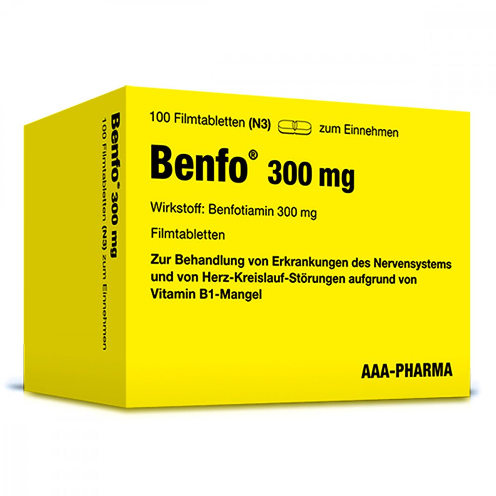 Das Produktfoto zeigt Benfo 300 Mg Filmtabletten (100 stk) PZN 16586806