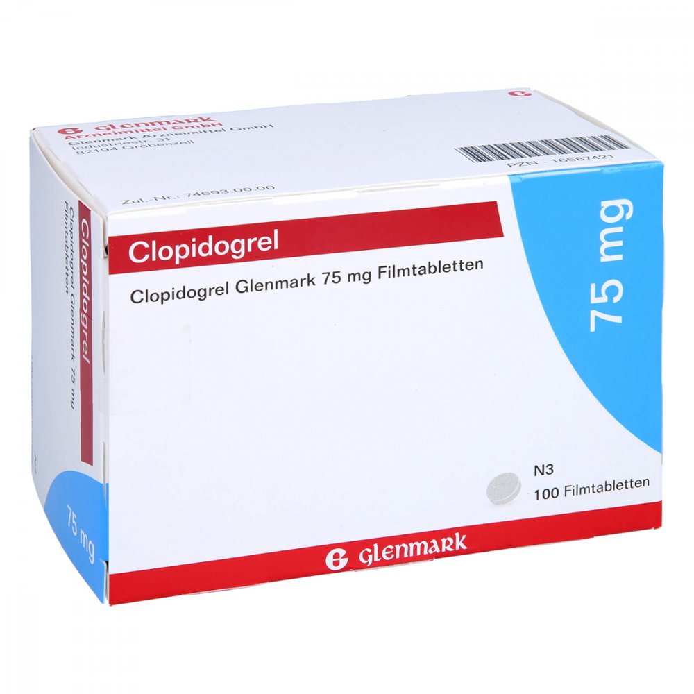 Clopidogrel Glenmark 75 Mg Filmtabletten (100 stk)