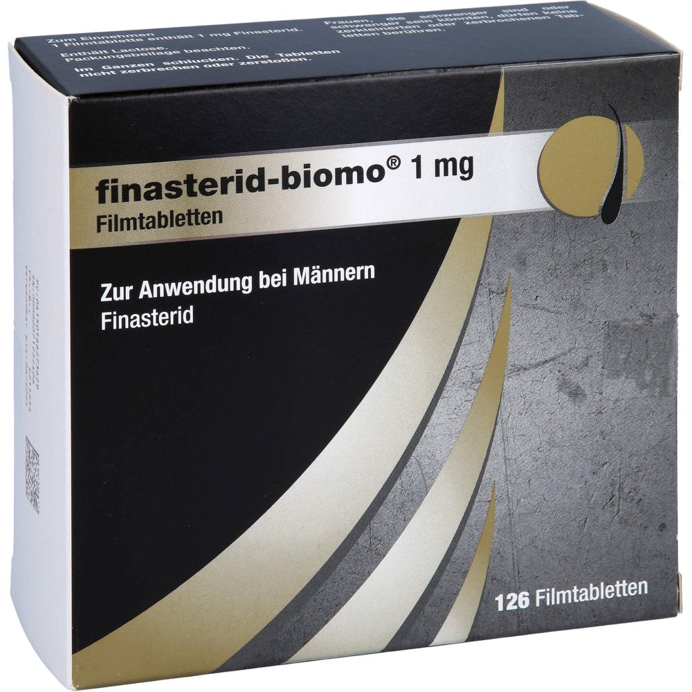Das Produktfoto zeigt Finasterid-Biomo 1 Mg Filmtabletten (126 stk) PZN 16627362