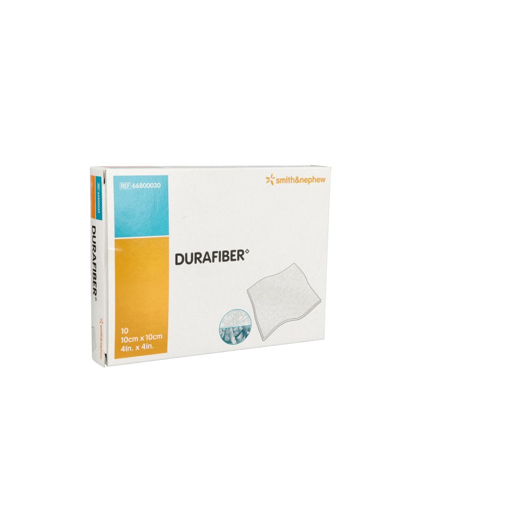 Das Produktfoto zeigt Durafiber 10x10 Cm Verband (10 stk) PZN 16655743