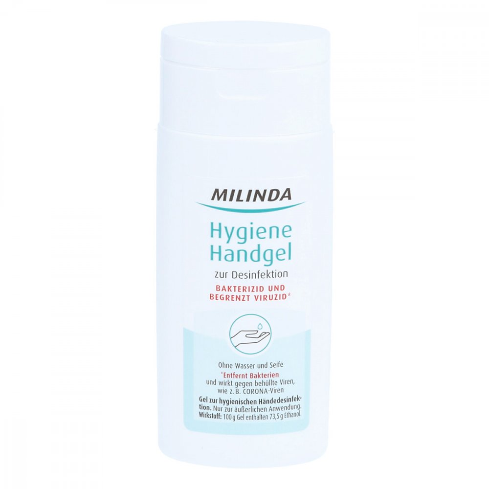 Das Produktfoto zeigt Milinda Hygiene Handgel (50 ml) PZN 16681574