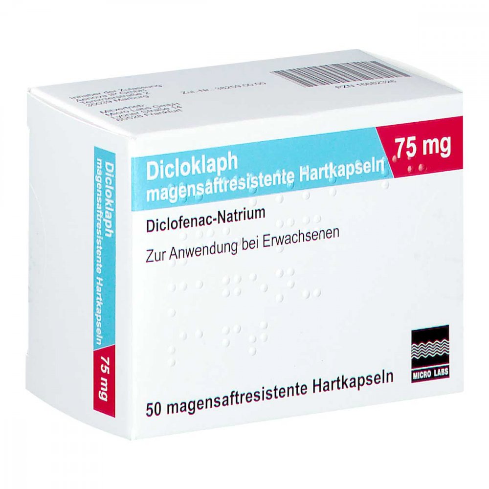 Dicloklaph 75 Mg Magensaftresistente Hartkapseln (50 stk)
