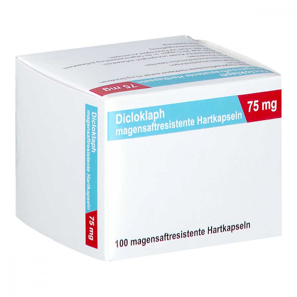 Dicloklaph 75 Mg Magensaftresistente Hartkapseln (100 stk)