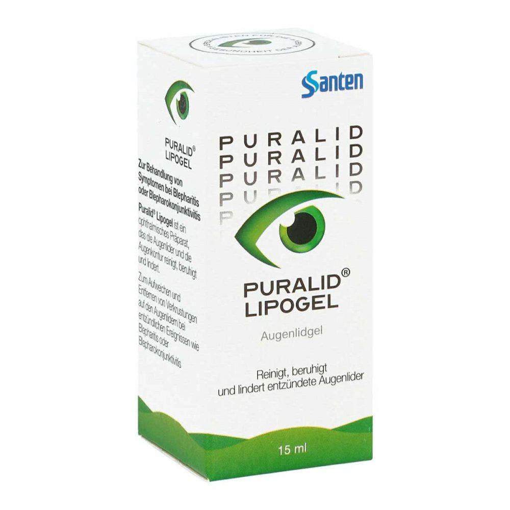 Das Produktfoto zeigt Puralid Lipogel Augenlidgel (15 ml) PZN 16687559