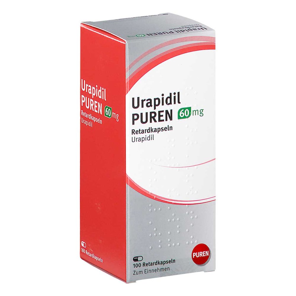 Das Produktfoto zeigt Urapidil Puren 60 Mg Retardkapseln (100 stk) PZN 16702543