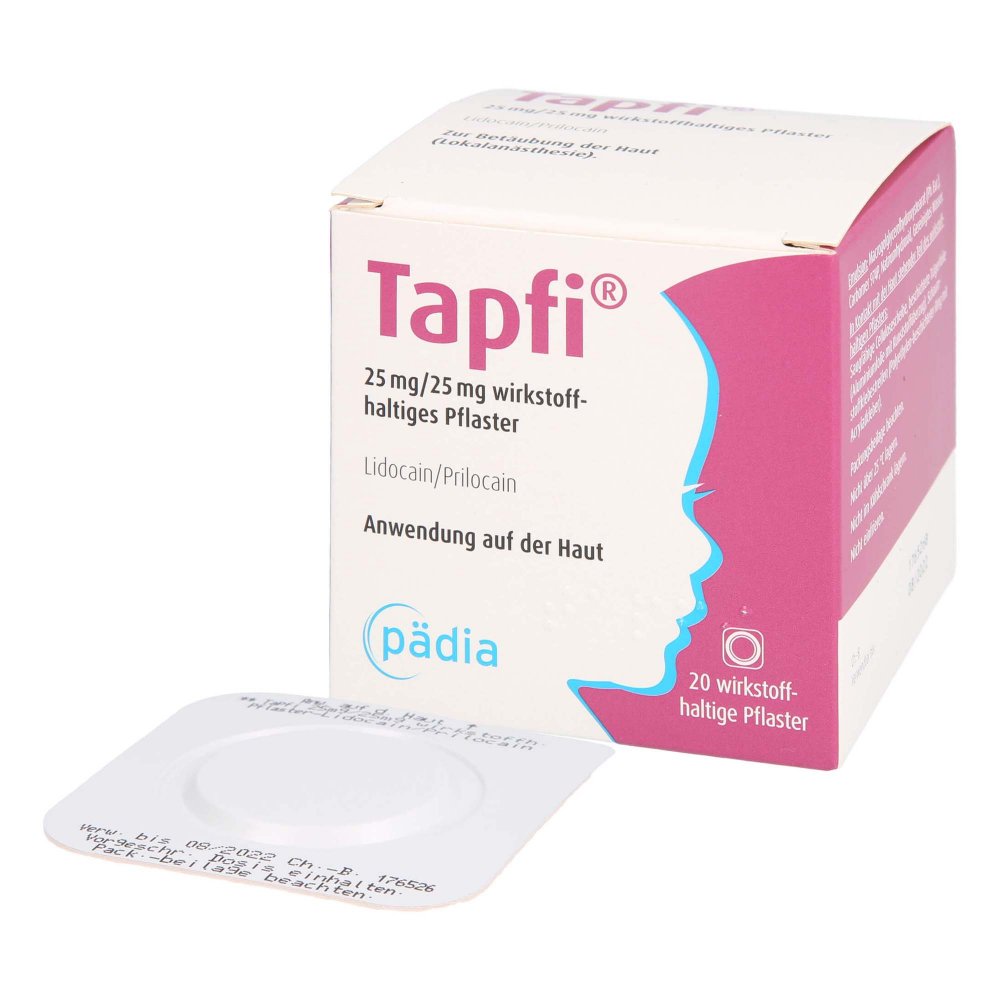 Tapfi 25 Mg/25 Mg Wirkstoffhaltiges Pflaster (20 stk)