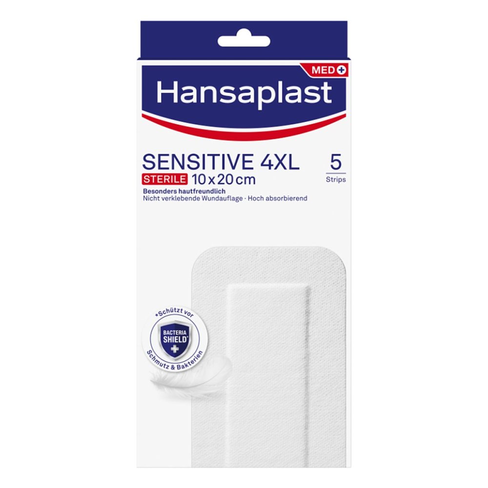 Hansaplast Sensitive Wundverband Steril 10x20 Cm (5 stk)