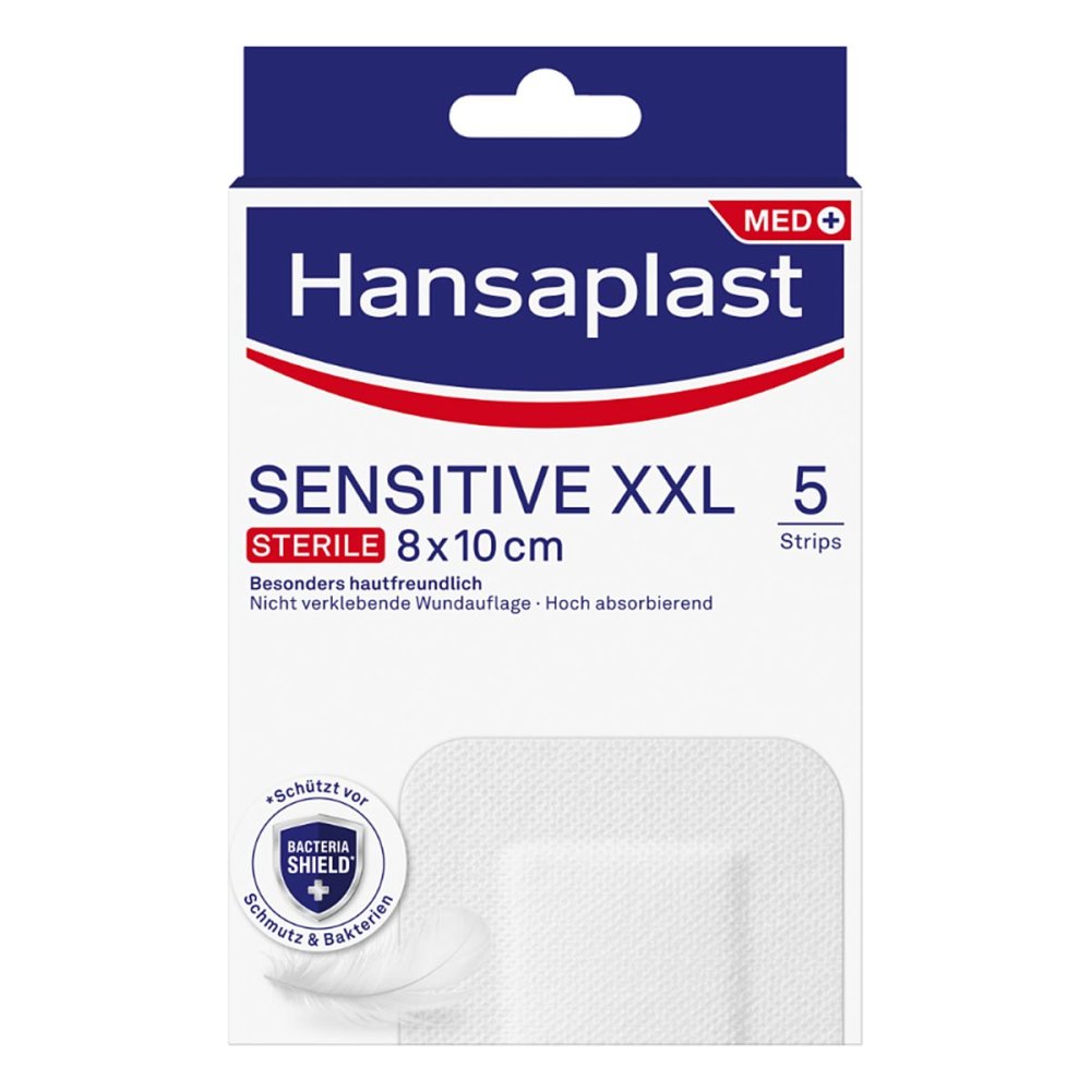 Hansaplast Sensitive Wundverband Steril 8x10 Cm (5 stk)