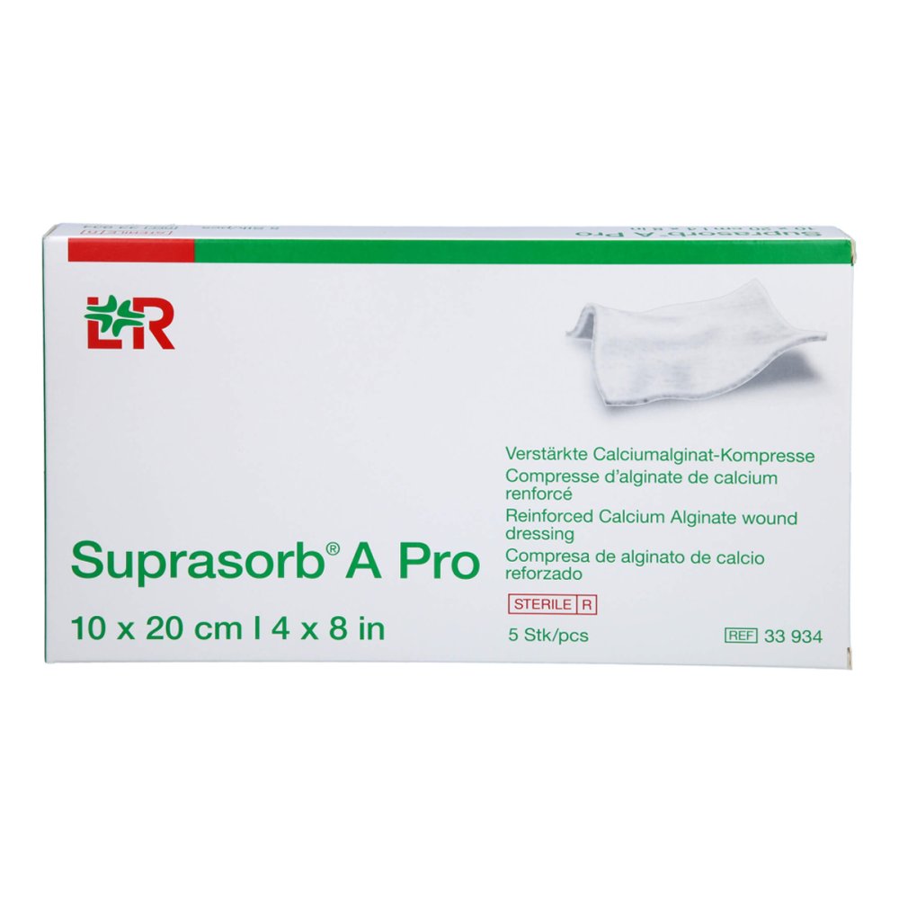 Suprasorb A Pro Calciumalginat Kompr.10x20 Cm (5 stk)