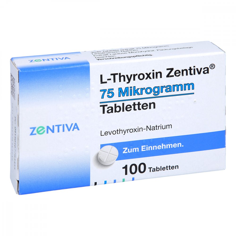 L-Thyroxin Zentiva 75 Mikrogramm Tabletten (100 stk)